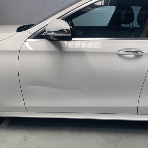 Car panel before PDR - Mercedes-Benz C-Class