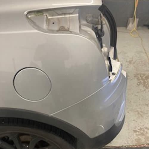 Deep dent on SsangYong Quater Panel - After Deep dent on SsangYong Quater Panel - After