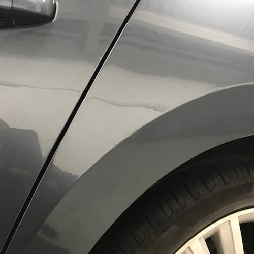 Deep dent on Skoda Octavia Quater Panel - After Deep dent on Skoda Octavia Quater Panel - After